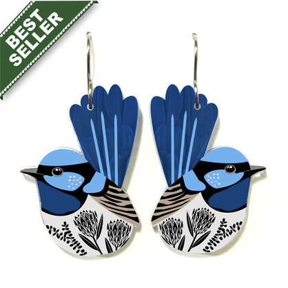 Fairy Wren Earrings