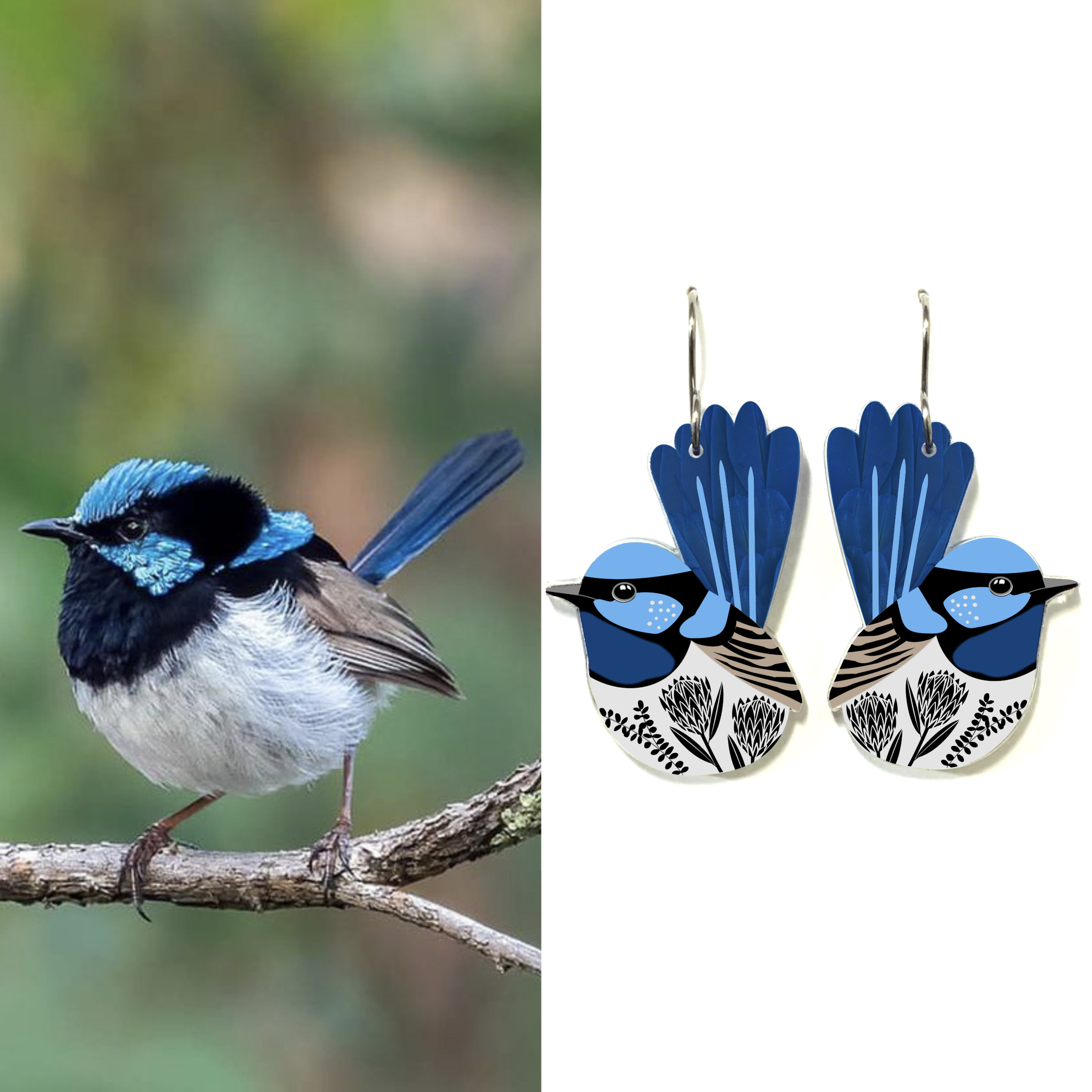 Fairy Wren Earrings