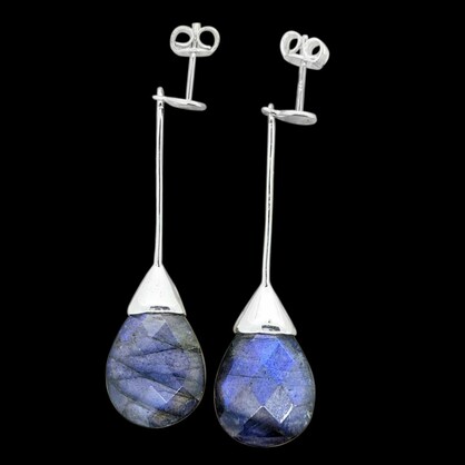 Labradorite long Shape Earring in 925 Sterling Silver