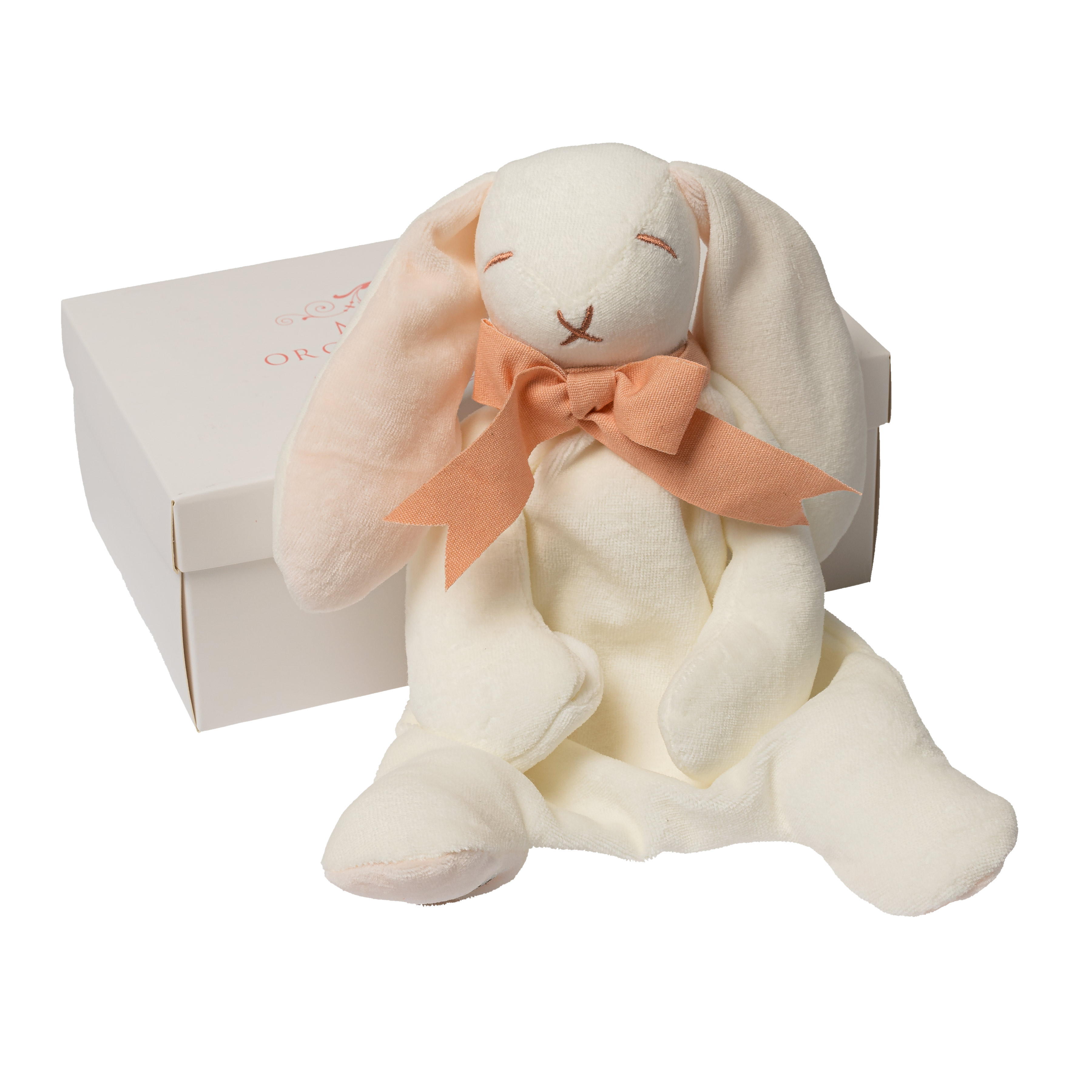 Gift Boxed Organic Newborn Soft Toy Comforter Pink Bunny