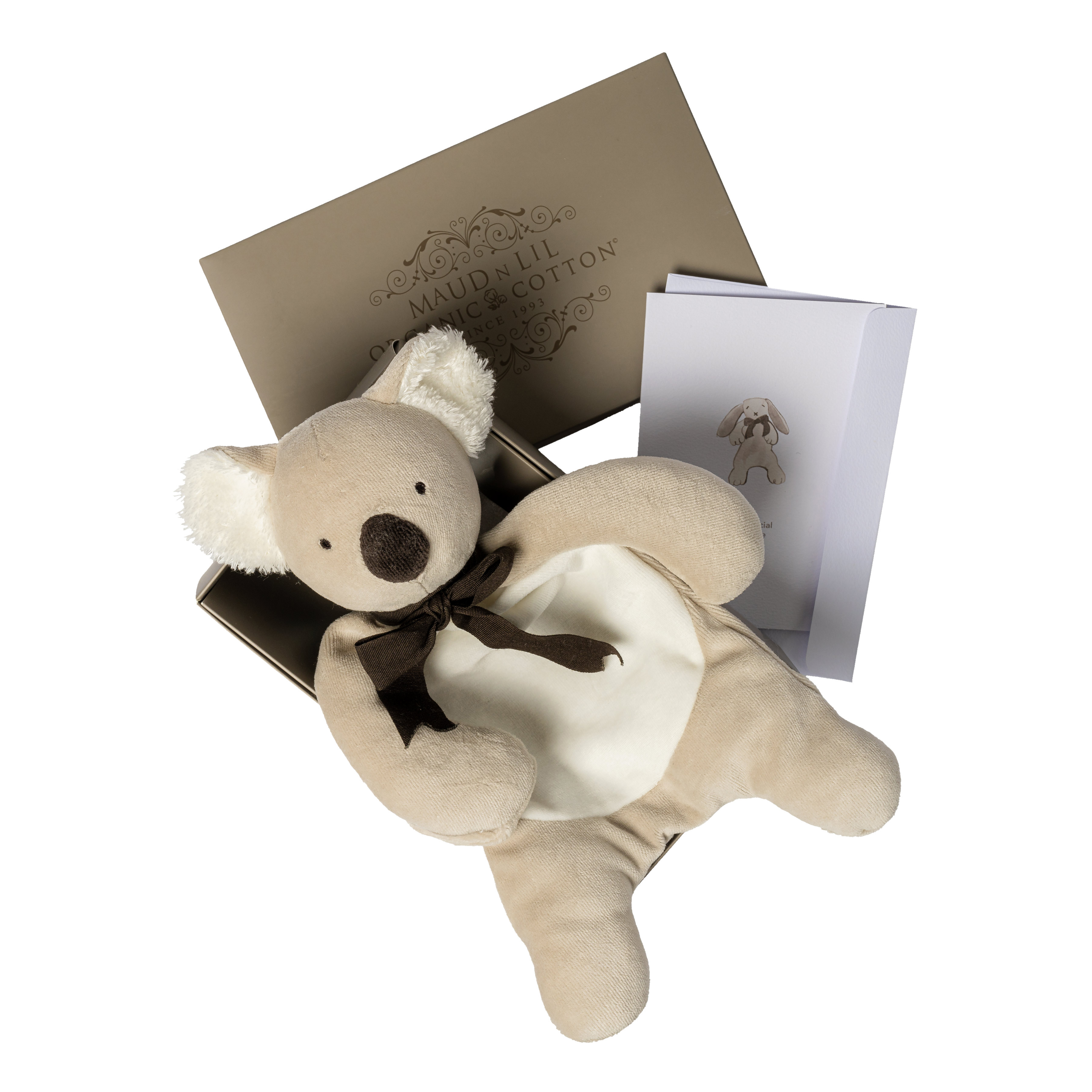 Gift Boxed Organic Koala Comforter - white/ grey