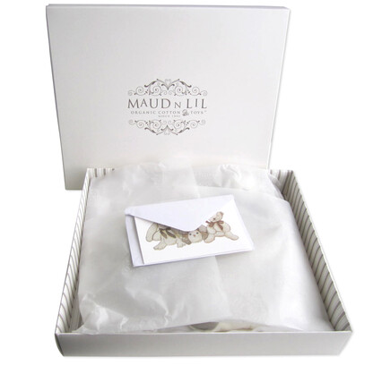 Organic Gift Box Set Large - White/ Blue