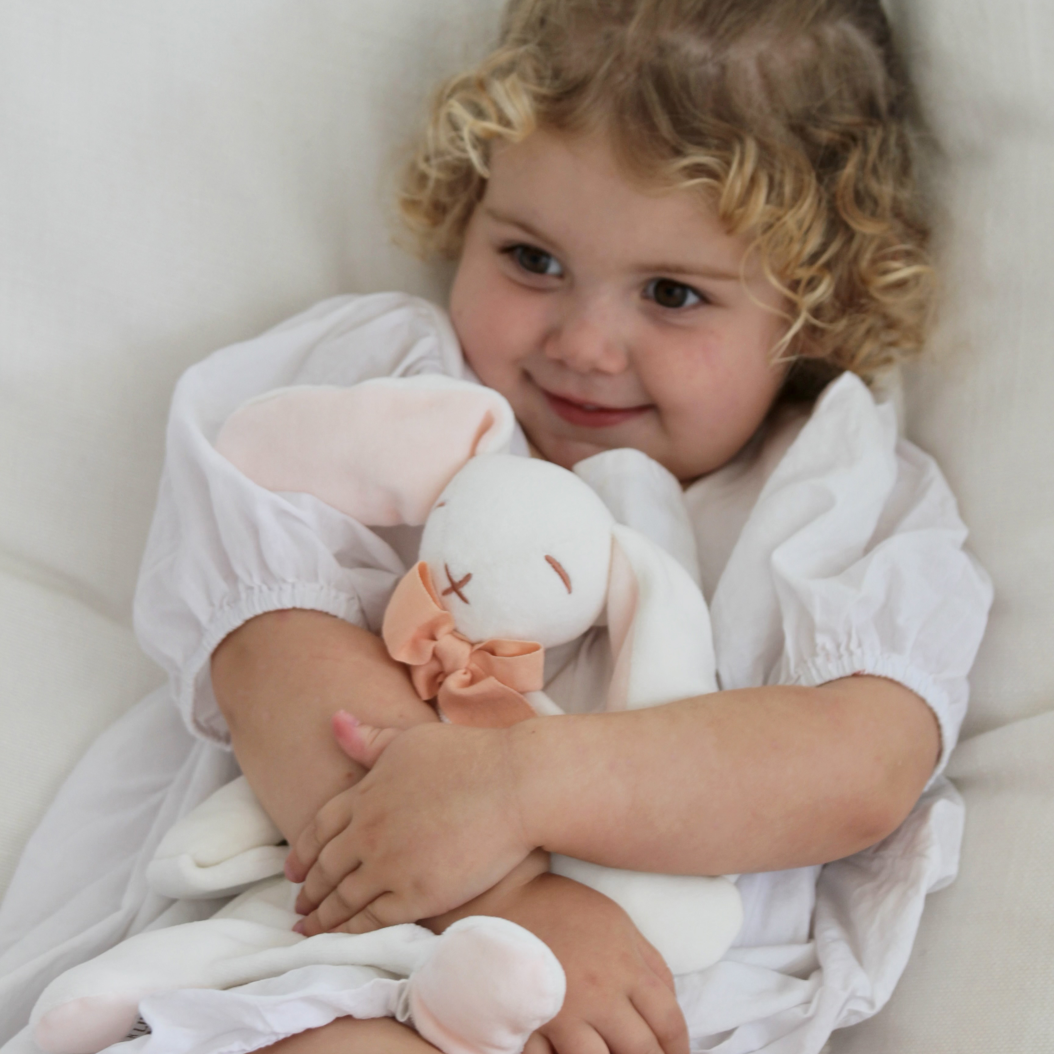 Gift Boxed Organic Newborn Soft Toy Comforter Pink Bunny
