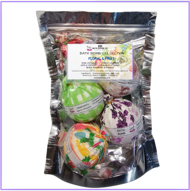 5 LARGE BATH BOMBS GIFT BAG