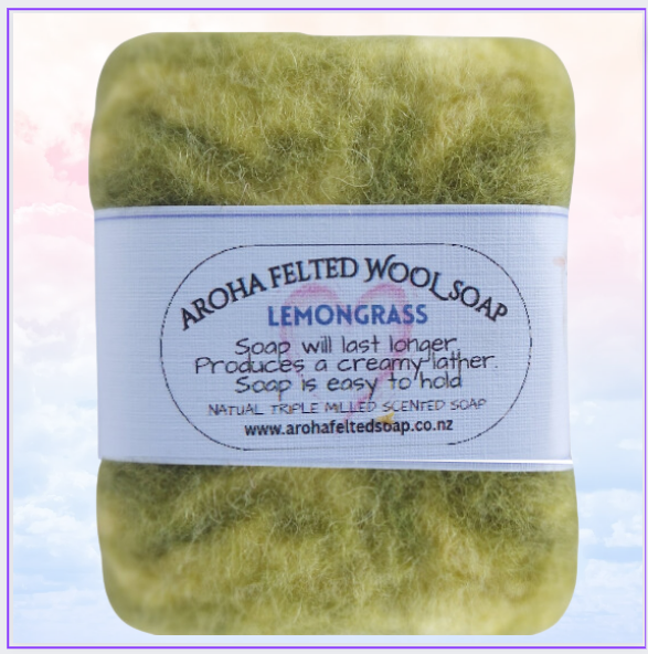 Felted Soap - Lemongrass & Honey