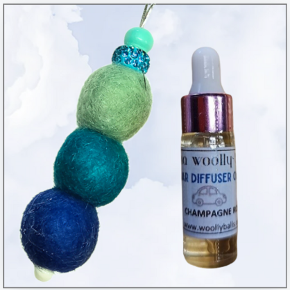 Woolly Ball Car Diffusers x 5 sets