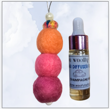 Woolly Ball Car Diffusers x 5 sets