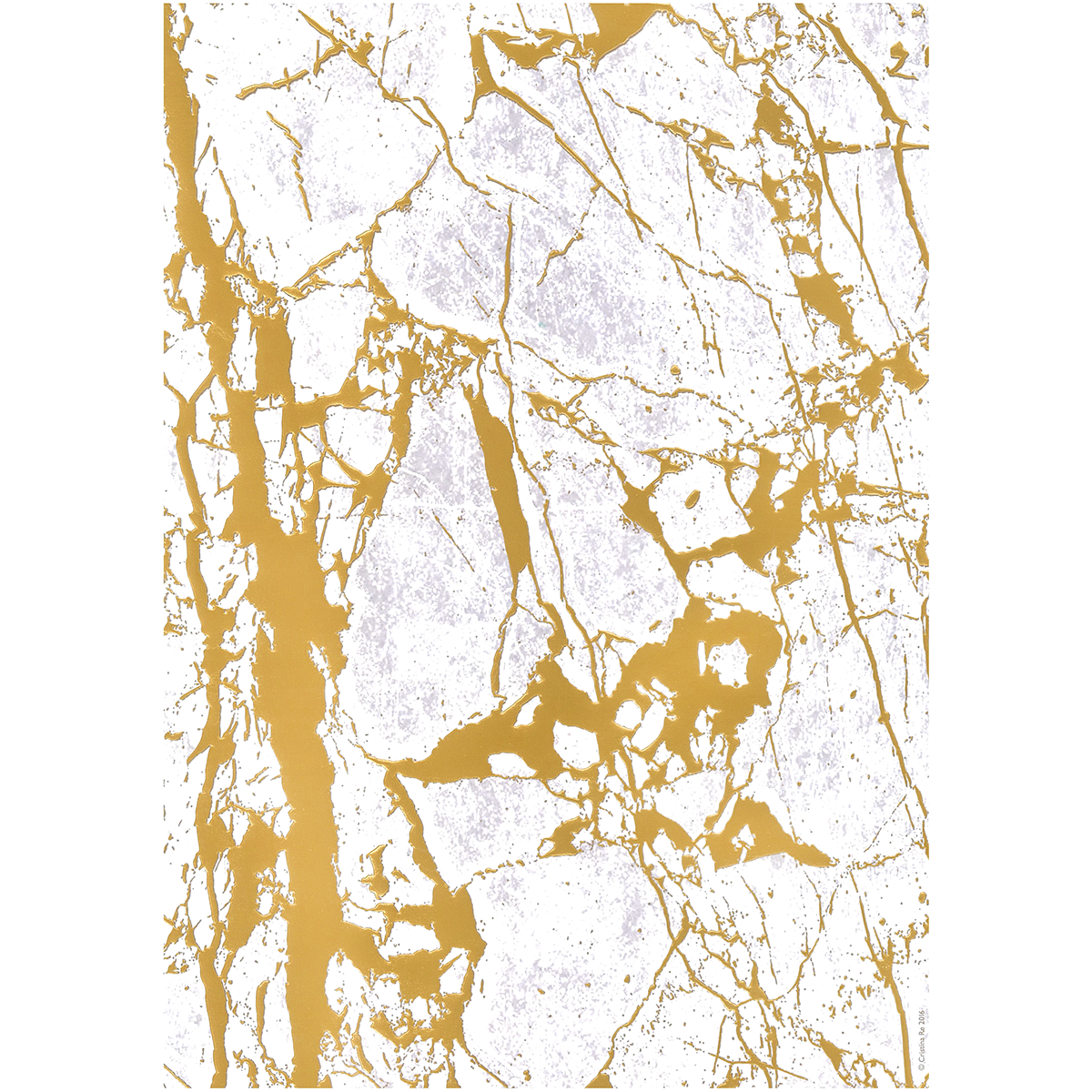 Cristina Re - A4 Paper - Crystalline Gold Embossed (5 Pack)