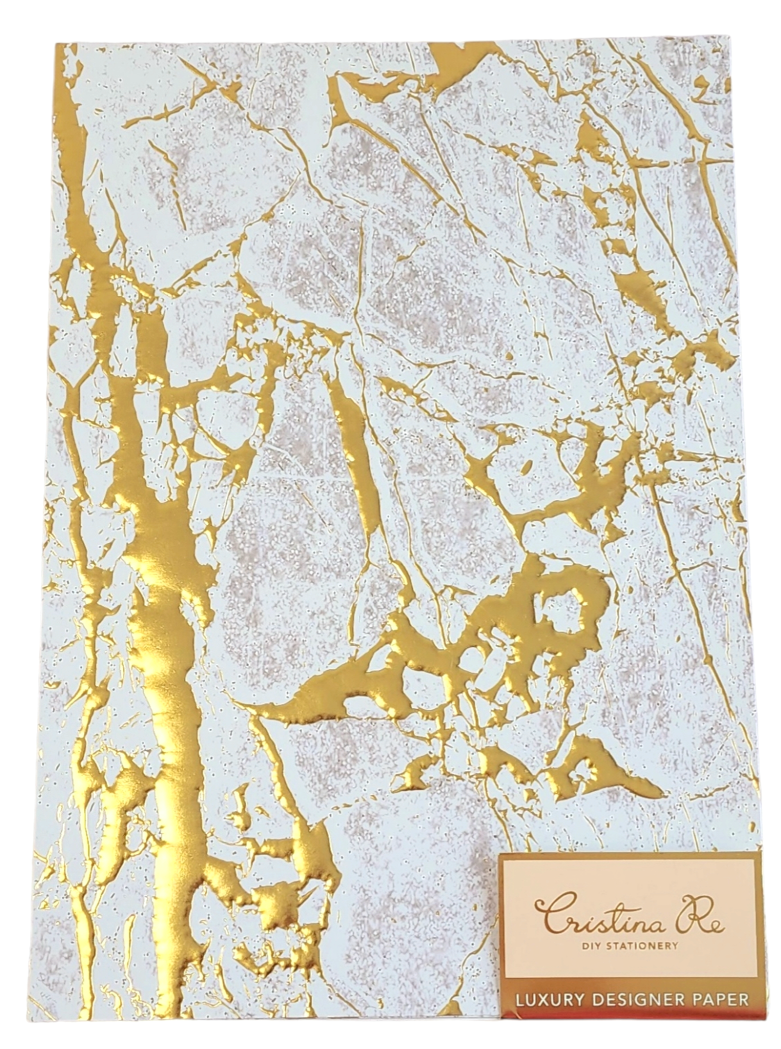 Cristina Re - A4 Paper - Crystalline Gold Embossed (5 Pack)