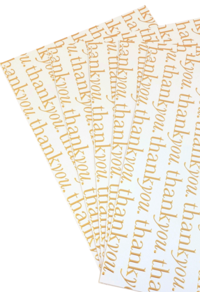Cristina Re - A4 Paper - Thank You Gold (5 Pack)