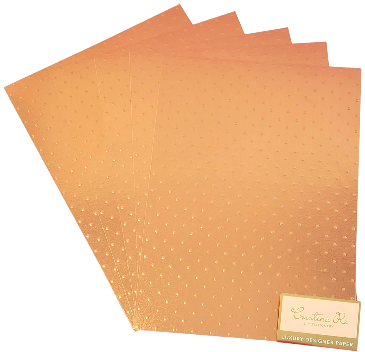 Cristina Re - A4 Paper - Studded Copper (5 Pack)