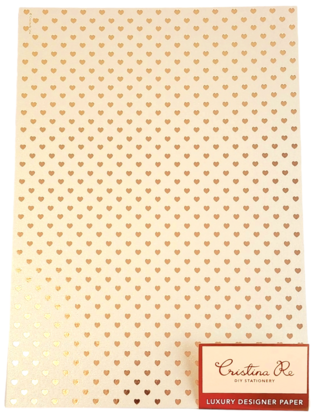 Cristina Re - A4 Paper - Rose Heart Confetti (5 Pack)