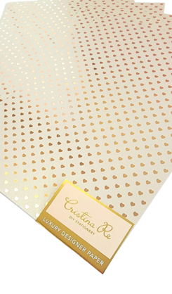 Cristina Re - A4 Paper - Rose Heart Confetti (5 Pack)