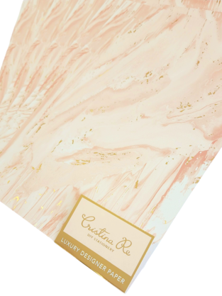 Cristina Re - A4 Paper - Pink Marble Gold (5 Pack)