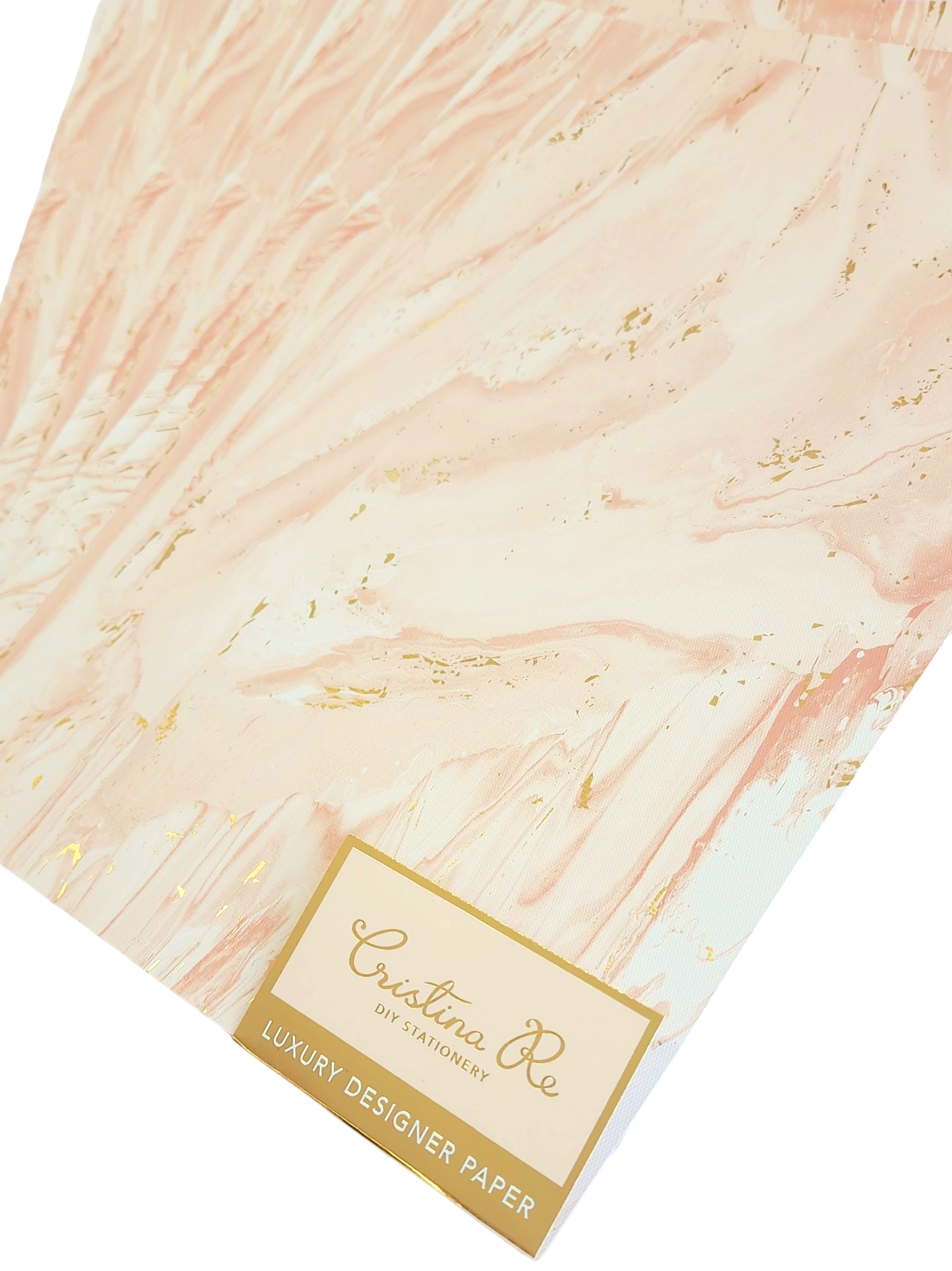 Cristina Re - A4 Paper - Pink Marble Gold (5 Pack)