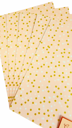 Cristina Re - A4 Paper - Glitter Confetti Gold (5 Pack)