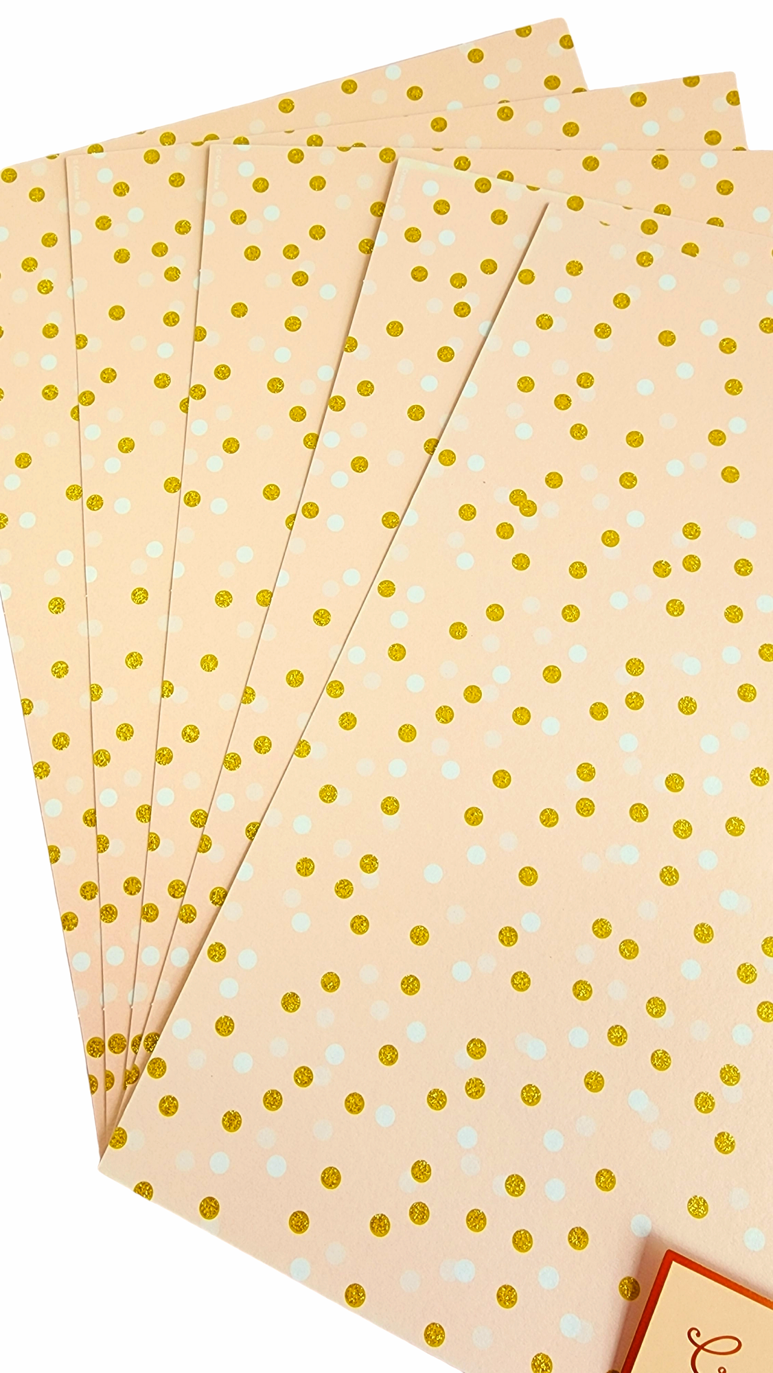 Cristina Re - A4 Paper - Glitter Confetti Gold (5 Pack)