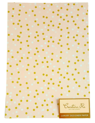 Cristina Re - A4 Paper - Glitter Confetti Gold (5 Pack)