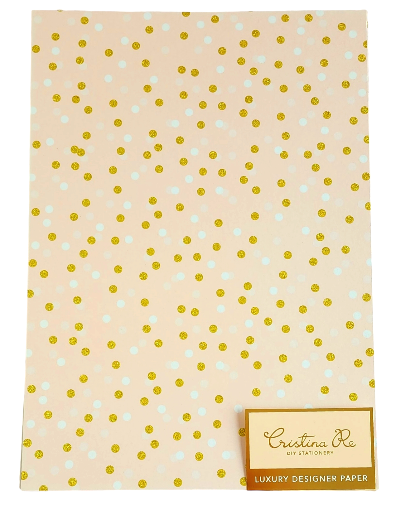 Cristina Re - A4 Paper - Glitter Confetti Gold (5 Pack)