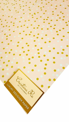 Cristina Re - A4 Paper - Glitter Confetti Gold (5 Pack)