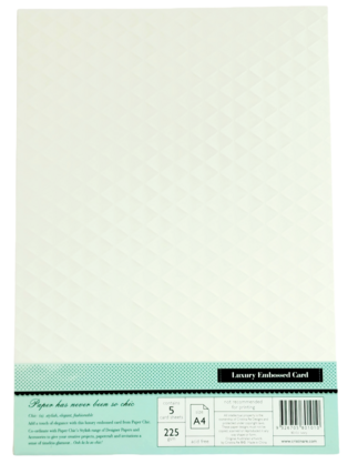 Cristina Re - A4 Paper - Embossed - Ivory (5 Pack)