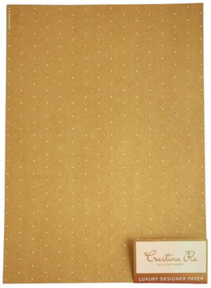 Cristina Re - A4 Paper - Petite Polka Natural (5 Pack)