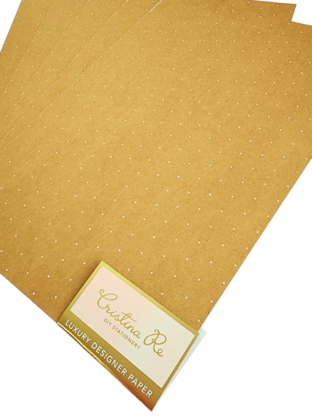 Cristina Re - A4 Paper - Petite Polka Natural (5 Pack)