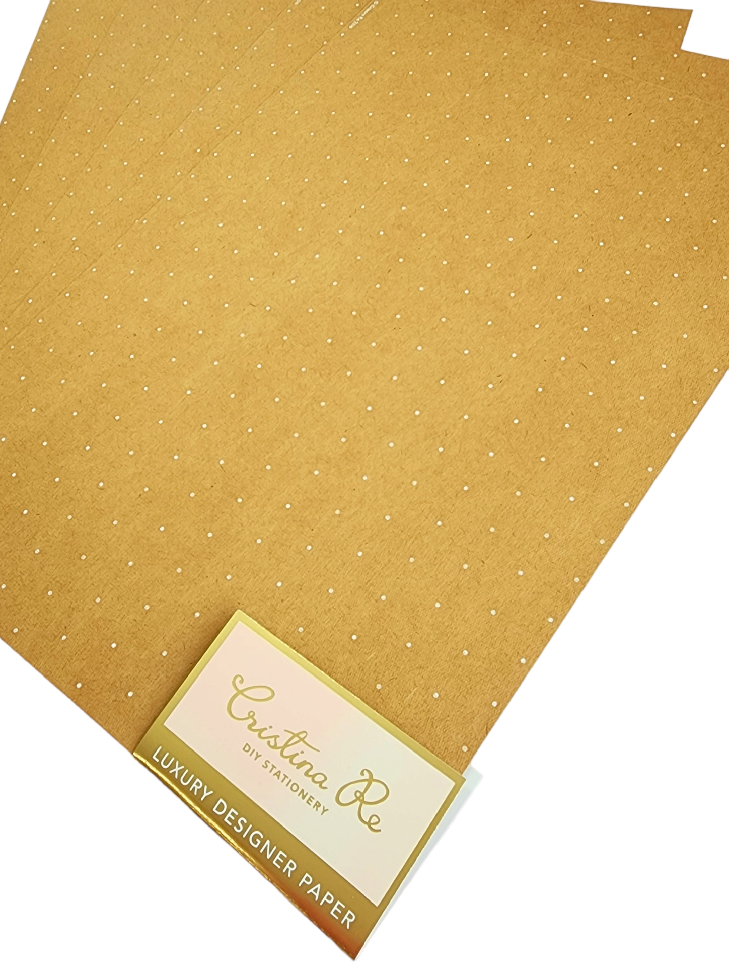 Cristina Re - A4 Paper - Petite Polka Natural (5 Pack)