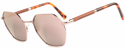 Halle - Monel & Wood Sunglasses