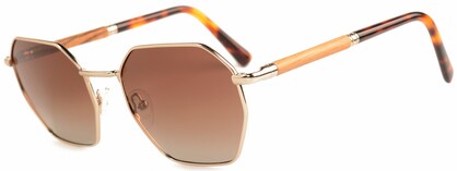 Halle - Monel & Wood Sunglasses