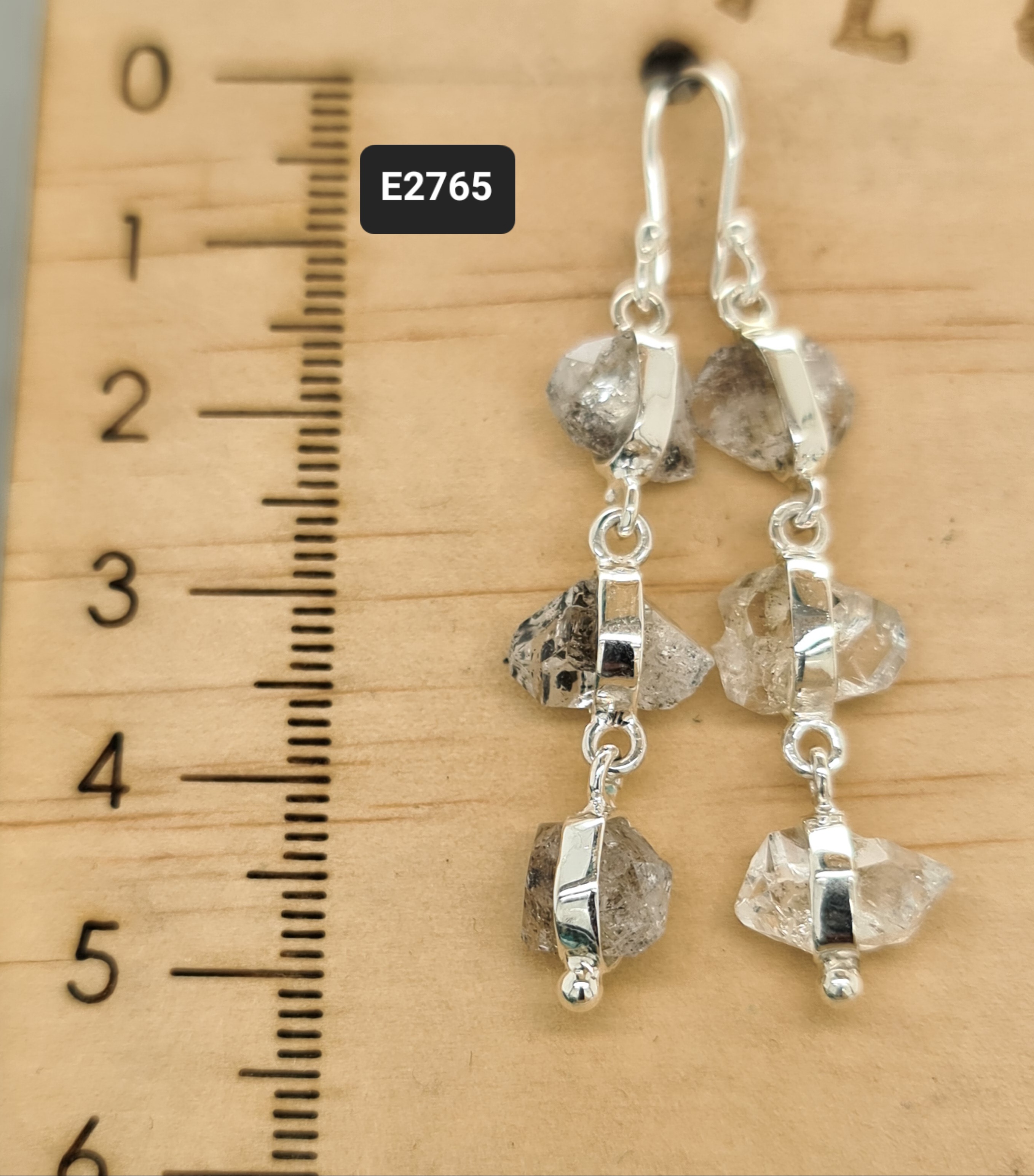 Kalash Earrings - Herkimer Diamond Earrings