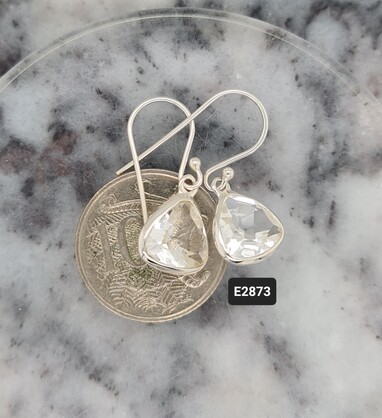 Kalash Earrings - Clear Quartz Earrings