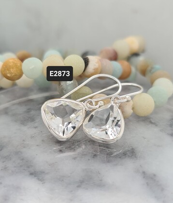Kalash Earrings - Clear Quartz Earrings