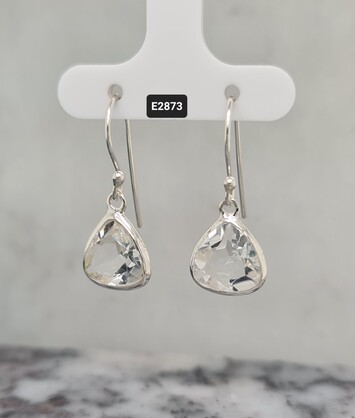 Kalash Earrings - Clear Quartz Earrings