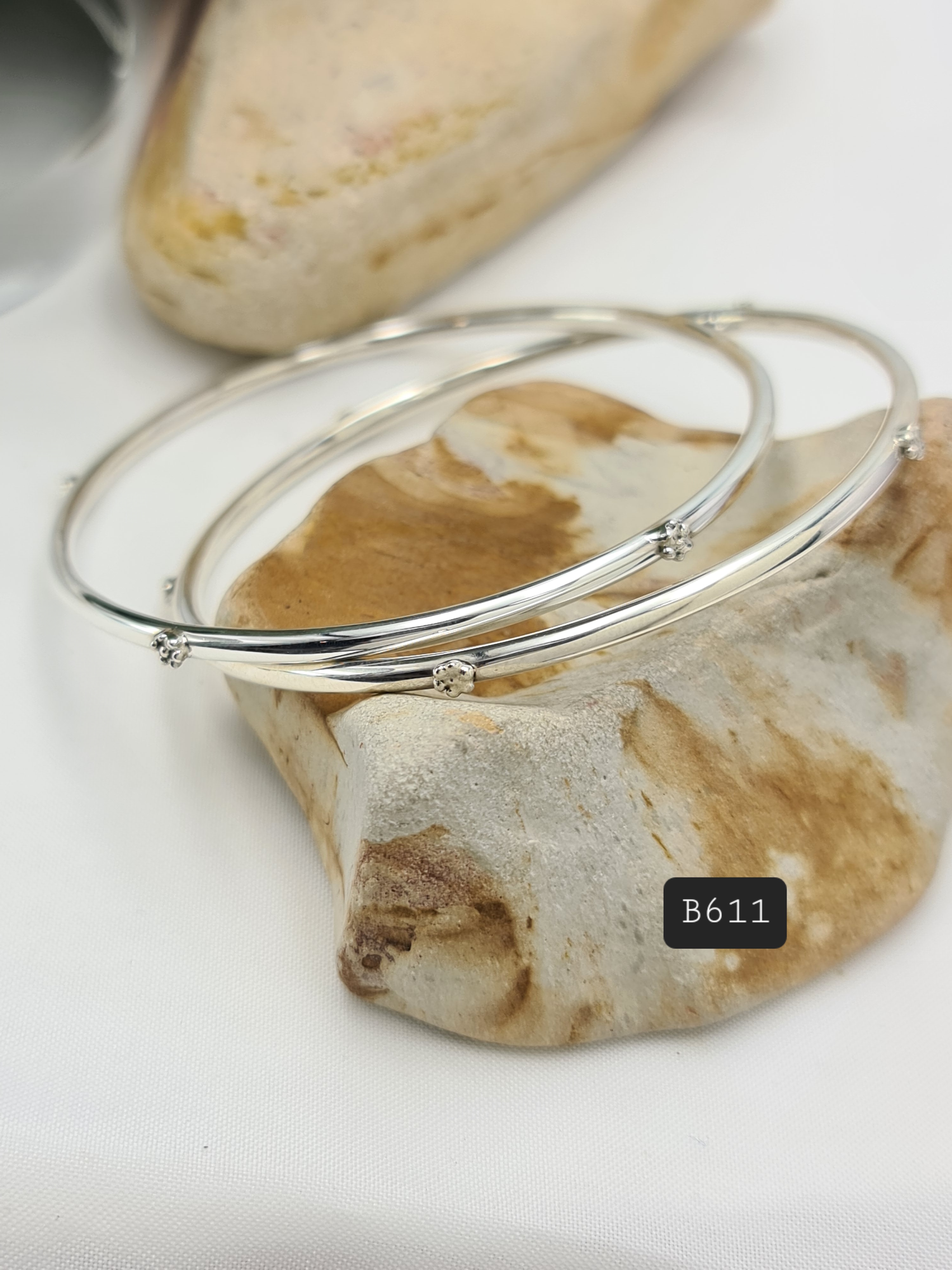 Kalash Silver Bangles