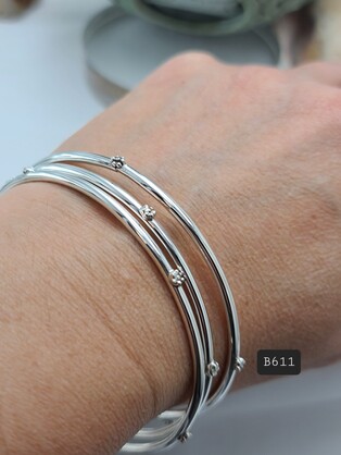 Kalash Silver Bangles