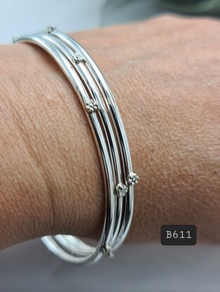 Kalash Silver Bangles