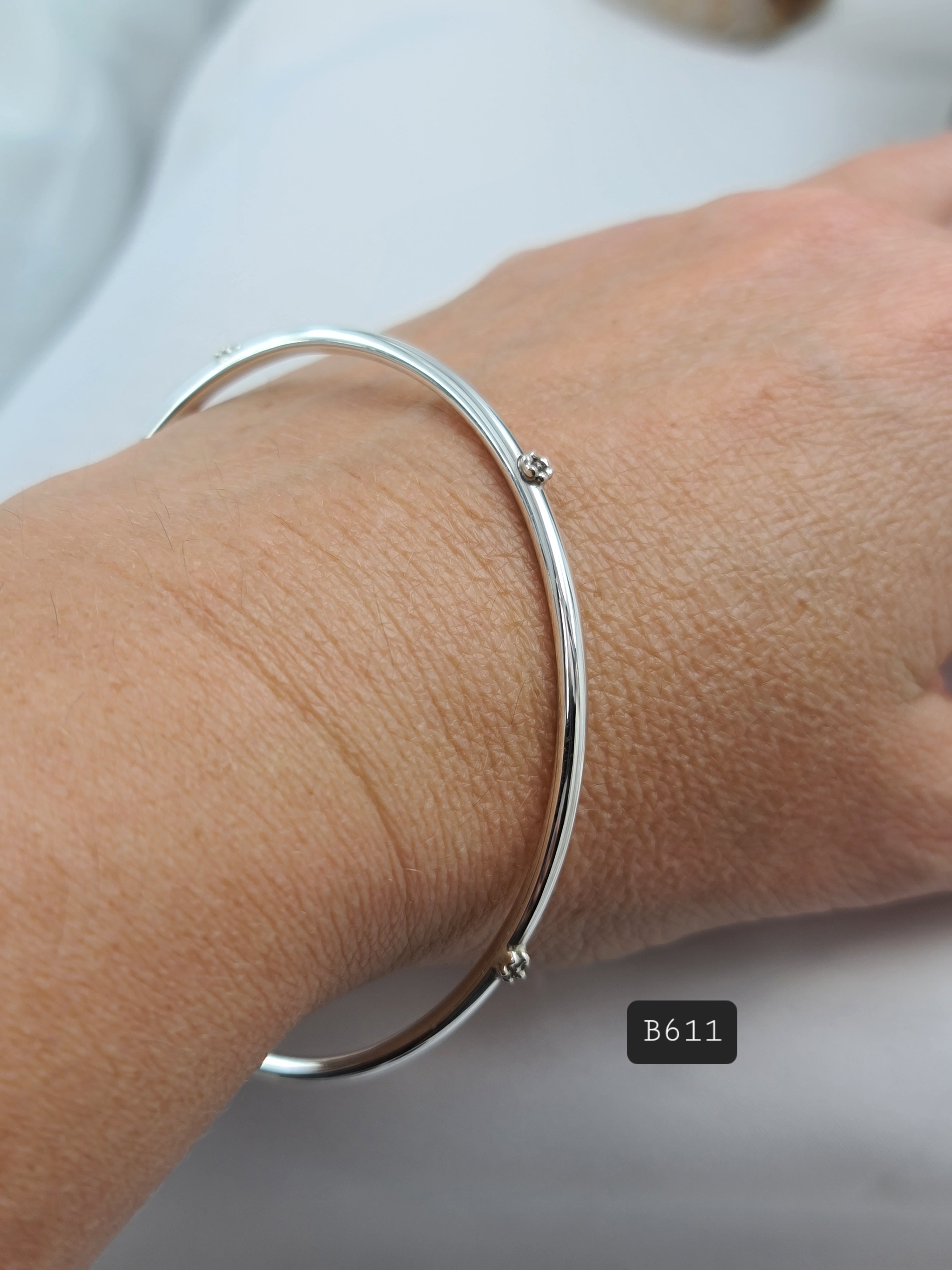 Kalash Silver Bangles