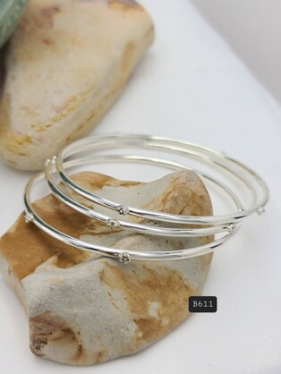 Kalash Silver Bangles