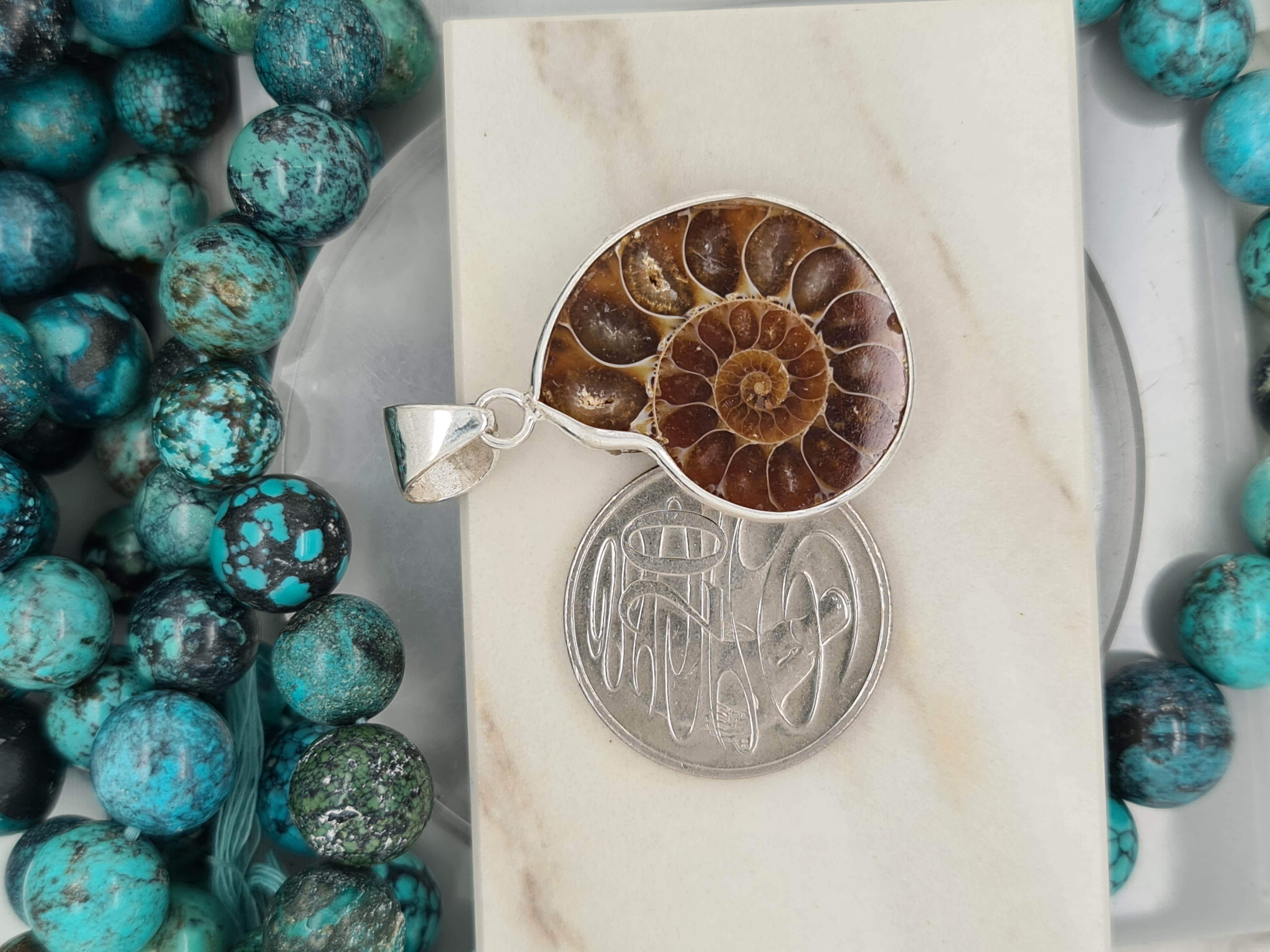 Kalash Gemstone Pendant - Ammonite 4