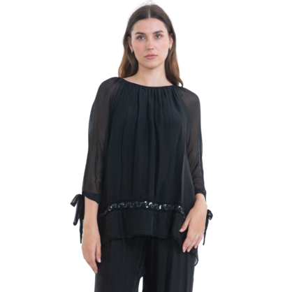 2617 ITALIAN SILK TOP - 3 COLOURS