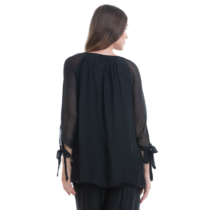2617 ITALIAN SILK TOP - 3 COLOURS