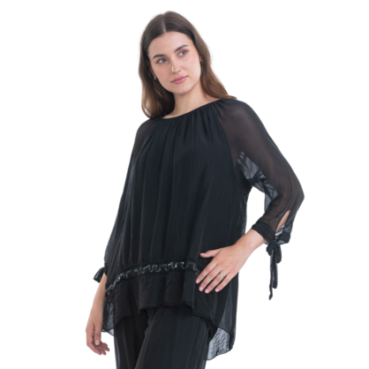 2617 ITALIAN SILK TOP - 3 COLOURS