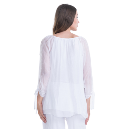 2617 ITALIAN SILK TOP - 3 COLOURS