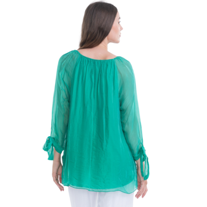 2617 ITALIAN SILK TOP - 3 COLOURS