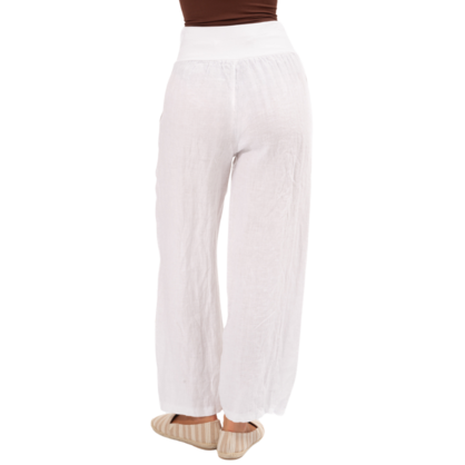 6402 ITALIAN LINEN PANT - 3 COLOURS
