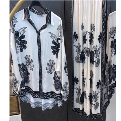 6660/66573 BIANCO VISCOSE SET (TOP/PANT)