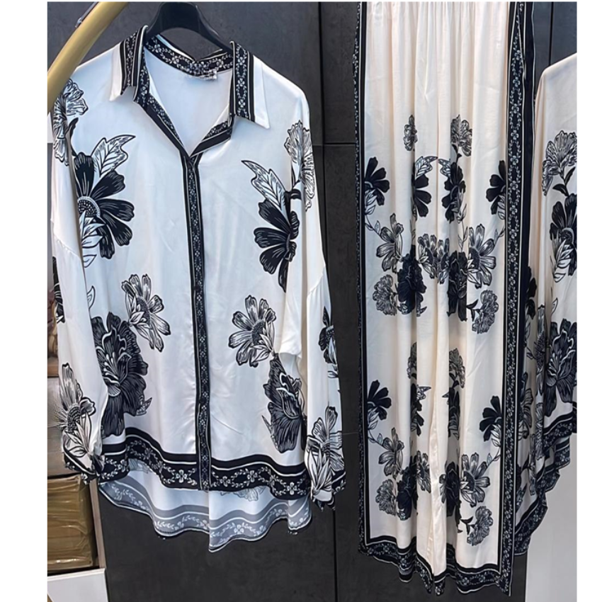 6660/66573 BIANCO VISCOSE SET (TOP/PANT)