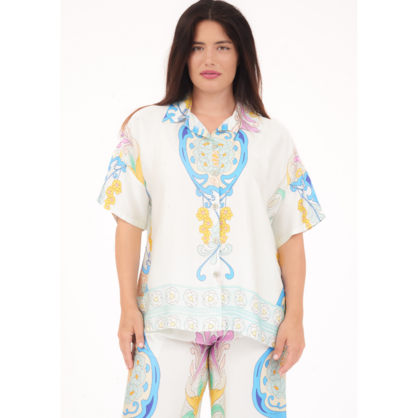 6390/6663 BIANCO VISCOSE SET (TOP/PANT)
