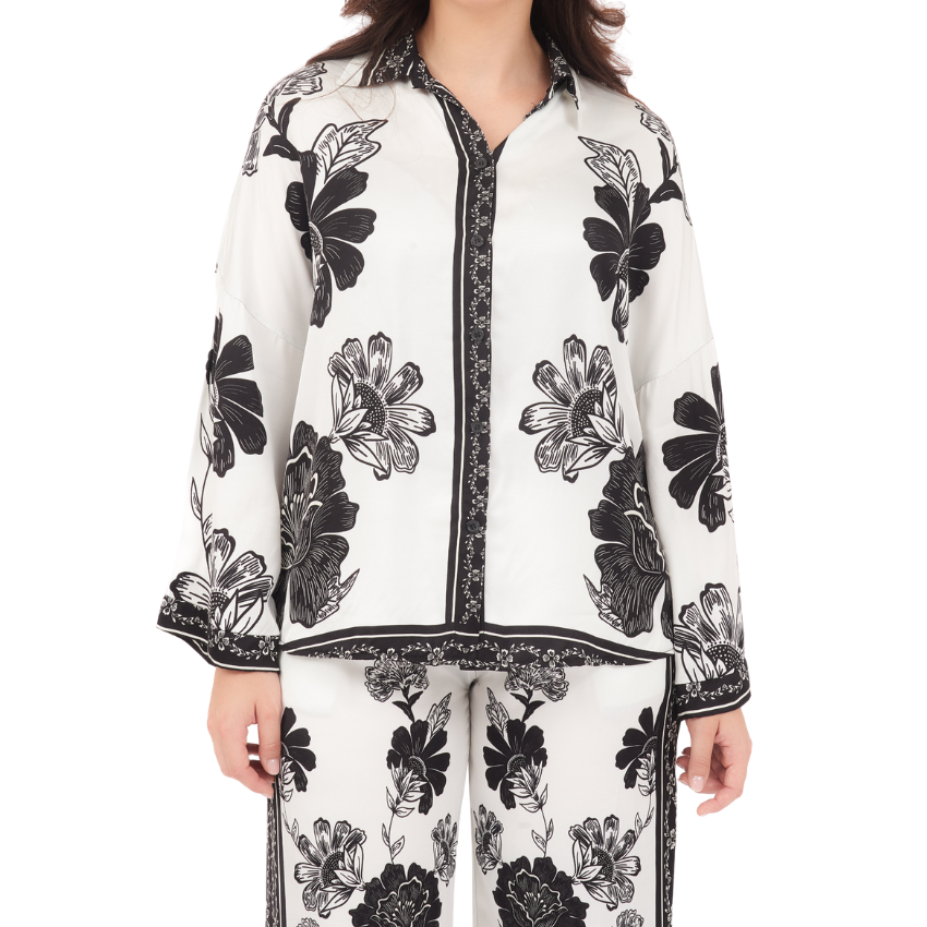 6660/66573 BIANCO VISCOSE SET (TOP/PANT) (S)